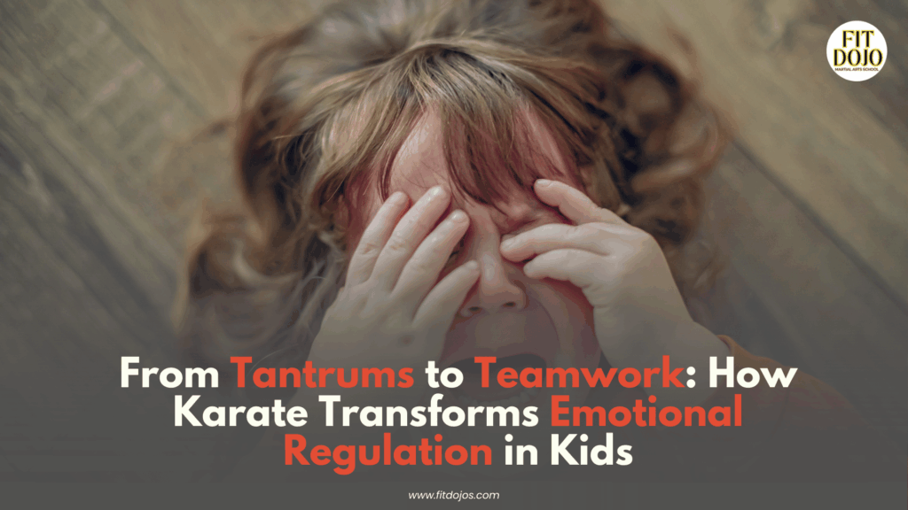 Kids learning emotional regulation through karate class