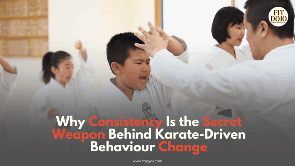 Karate class encouraging positive behaviour change