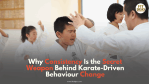 Karate class encouraging positive behaviour change
