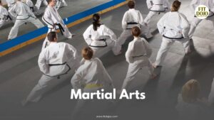 A martial arts student practicing during an intense training session.