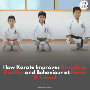 Child practicing karate to build discipline and better behaviour