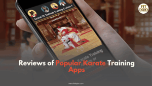 Karate training apps on a smartphone for learning techniques and workouts
