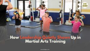 Instructor demonstrating Leadership Skills through calm guidance in class.