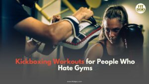 Students enjoying Kickboxing Workouts focused on balance and strength.