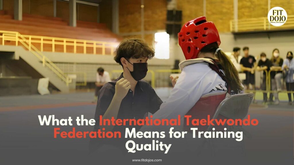 International Taekwondo Federation instructors teaching traditional Taekwondo techniques.