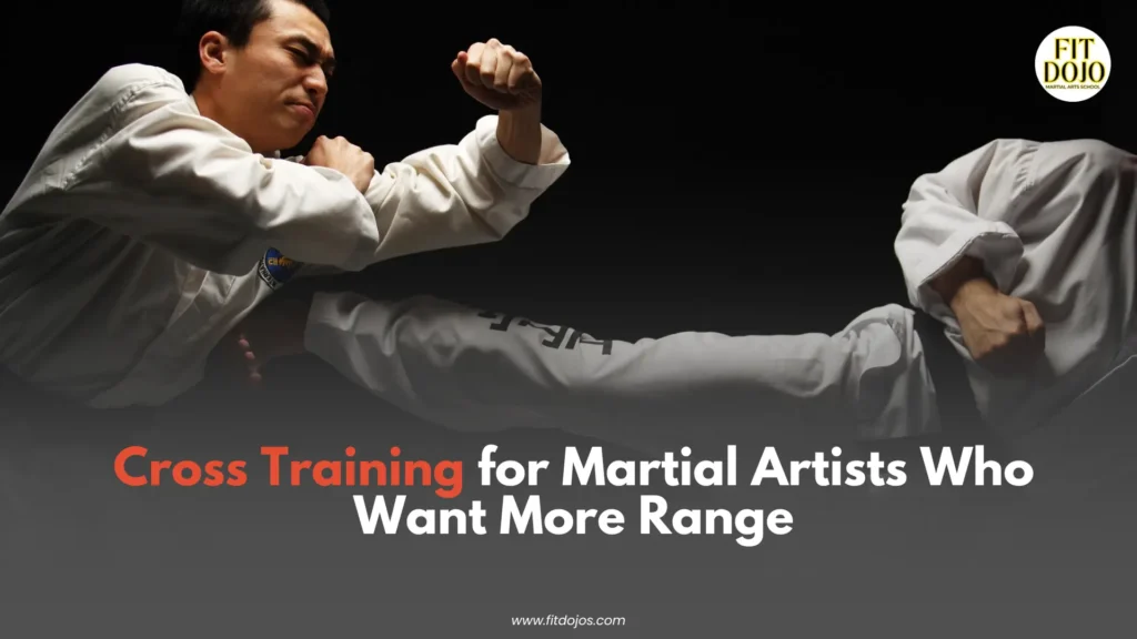 Cross training for karate with kicking practice