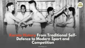 Karate history showing traditional Okinawan martial arts training