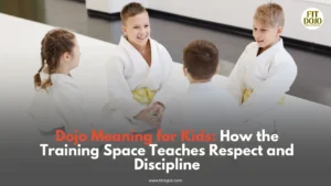Children showing respect to each other in a karate dojo