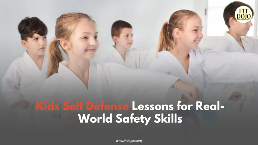 Kids self defense lesson teaching practical safety skills