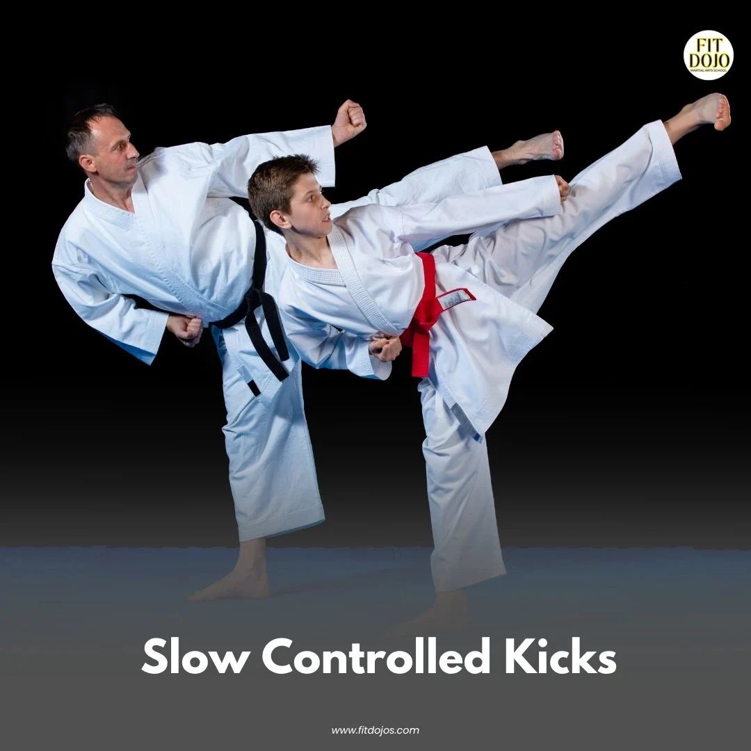 Martial arts student practicing static balance