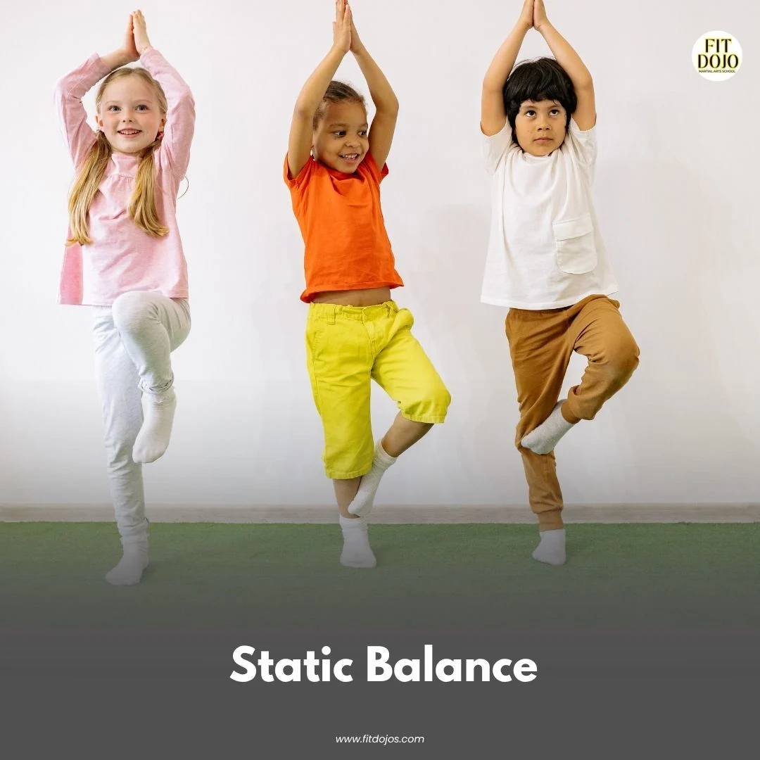 Martial arts student practicing static balance