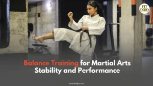 Balance training for martial arts beginner practicing single-leg stance