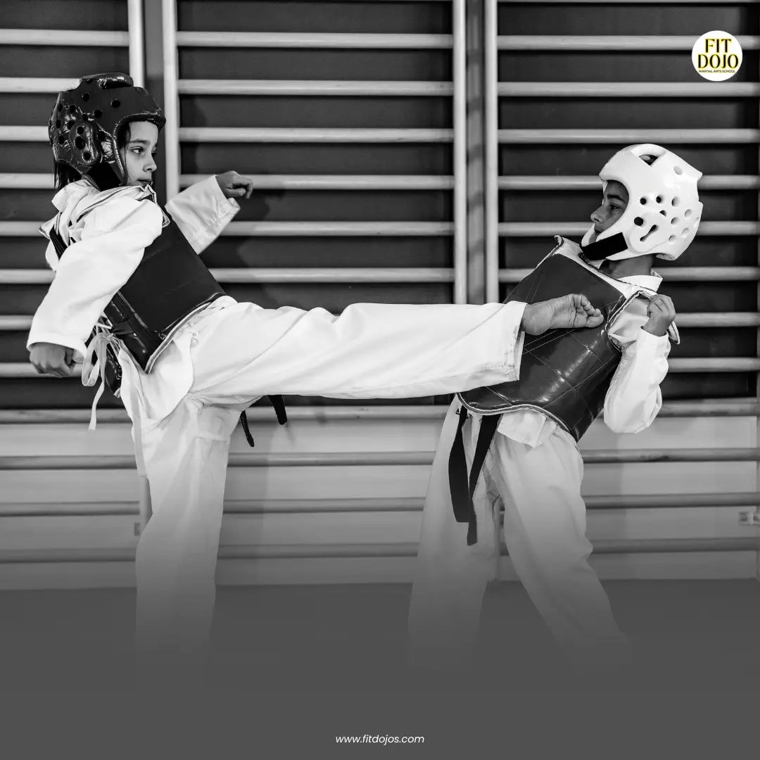 Martial arts student practicing static balance