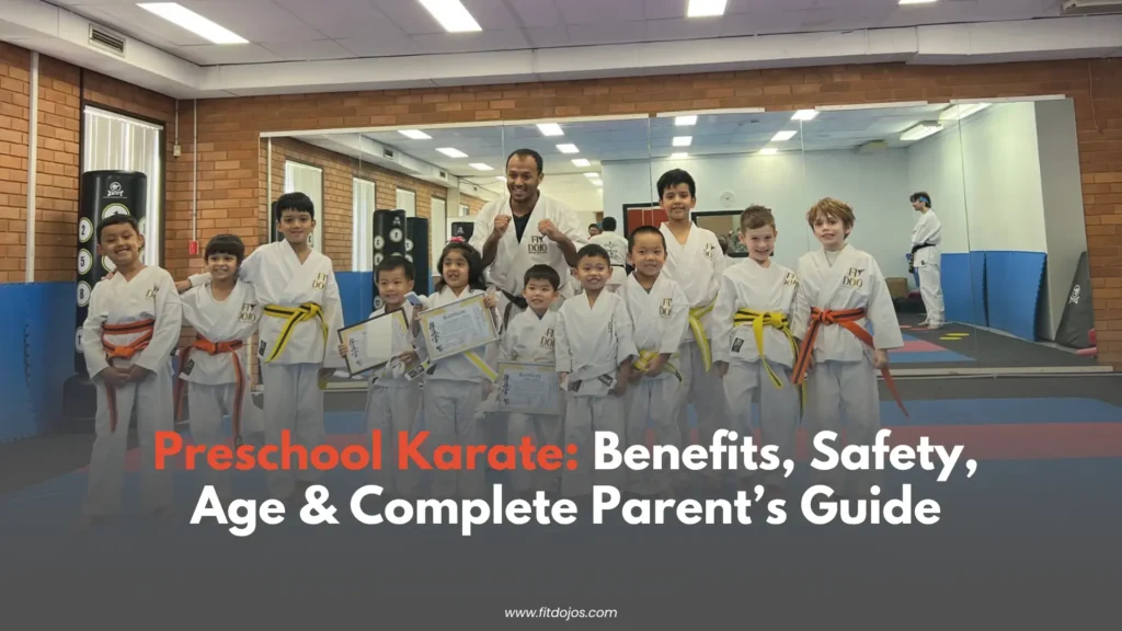 Preschool karate class for young children